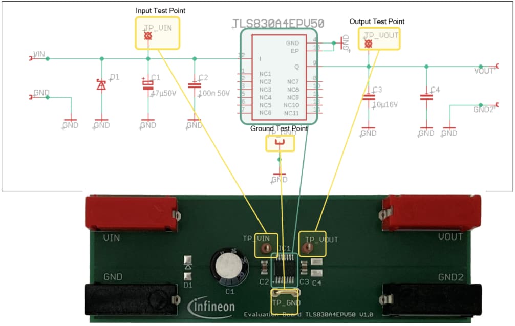 Infineon Technologies TLS830A4EPV50 Demo Board